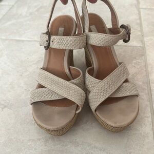 UGG espadrille platform sandals, size 7.5